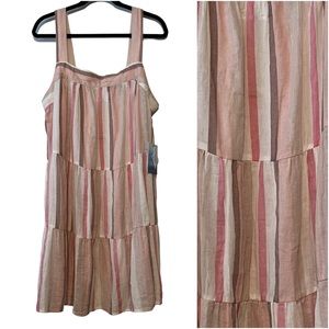 Japna Beachwear Pink Striped Sundress